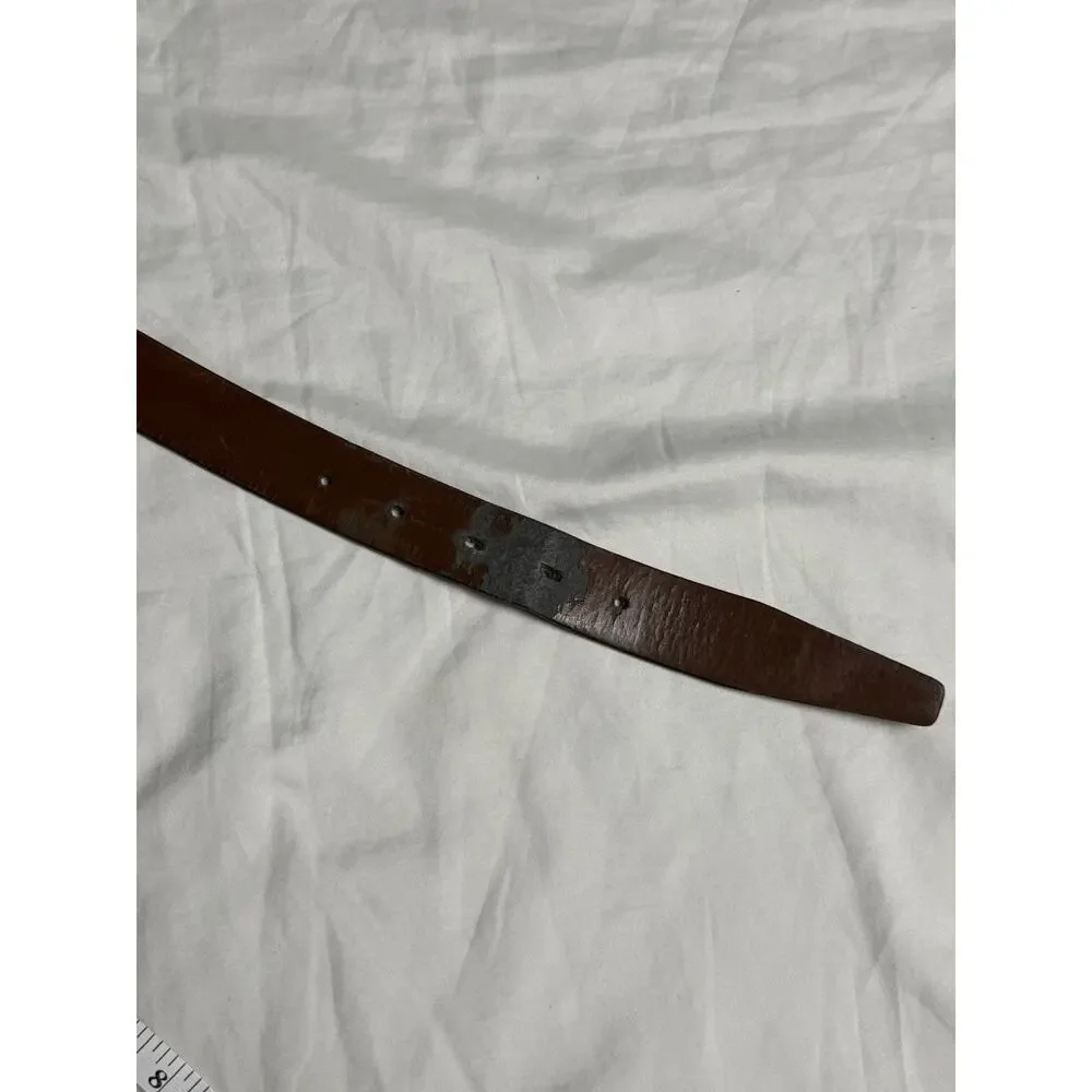 Mens Brown Leather Belt Size 40 Handcrafted in USA Casual Dress Genuine
